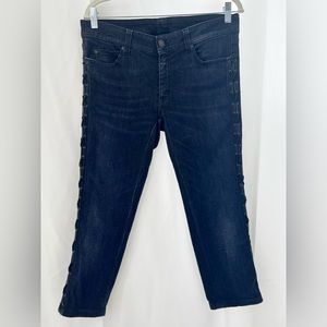 ALEXANDER MCQUEEN side lace up jeans
